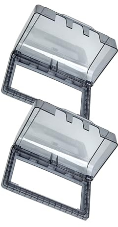 Alipis Lot de 2 Cache-prises Étanches en Abs pour Salle de Bain, Protection Murale Éclaboussures, Fiable et Adapté aux Environnements Humides
