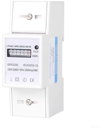 Compteur d'énergie monophasé, AC 230 V 80 A montage sur rail DIN, moniteur d'utilisation de l'électricité, compteur d'énergie mécanique analogique
