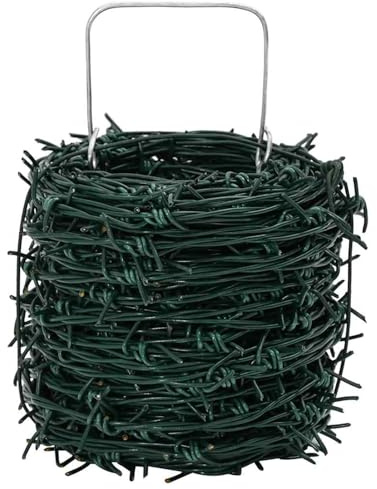 Gecheer Filo Spinato Verde 100 m - Recinzione Sicurezza Giardino e Cortile