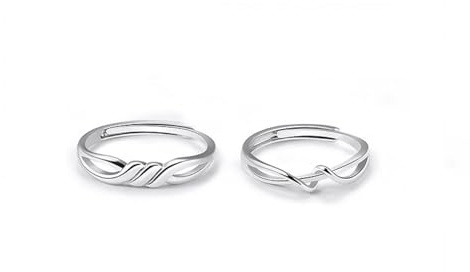 Dsnyu Eheringe 925 Silber, Eheringe Verstellbar Möbiusband Silber Paar Partner Schmuck