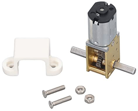 Moteur à engrenages à vis sans fin à double arbre, moteur à engrenages à courant continu 12 V 381 tr/min, moteur à réduction de vitesse à engrenages entièrement métalliques à coupl