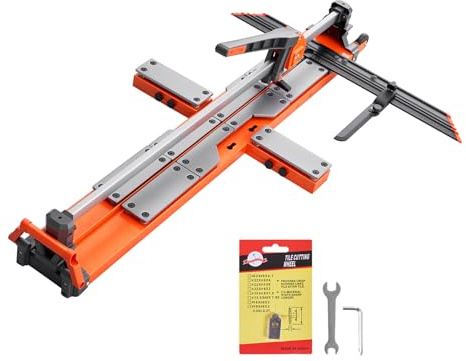 VEVOR Tagliapiastrelle Manuale 1200mm, Macchina da Taglio con Base a Molla e Guida Angolare, Disco in Carburo Tungsteno, Guida Allineamento, per Fai Da Te Piastrelle in Ceramica Pavimenti Cucine Bagni