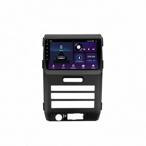 Radio Estéreo para Coche para Ford F150 P415 Raptor 2008-2014 con Bluetooth, Mirror Link, Airplay, FM, Aux, Siri, Navegación, Micrófono y Cámara de Visión, 4 Nuclear 1G+16G