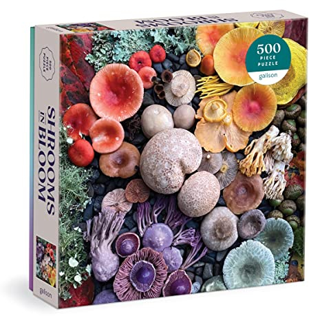Galison 9780735374959 Shrooms in Bloom Jigsaw Puzzle, Multicoloured, 500 Pieces