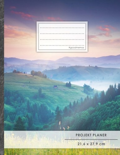 PROJEKTPLANER A4 • 70+ Seiten, Softcover, Register, Wanderschaft • #GoodMemos • Linke Seite für Planung (To Do Listen, Datum uvm.); Rechte Seite für Notizen