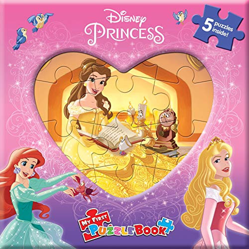 Disney Princess My First Puzzle Book - Jigsaw Puzzles for kids, 10-page board book, 5 puzzles to enjoy