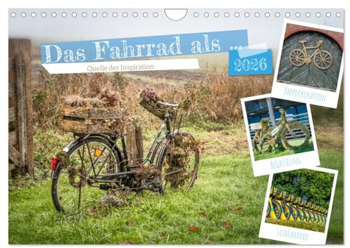 Das Fahrrad als ... (Wandkalender 2026 DIN A4 quer), CALVENDO Monatskalender