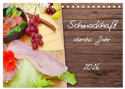 Schmackhaft durchs Jahr (Tischkalender 2026 DIN A5 quer), CALVENDO Monatskalender: Leckere Rezepte (CALVENDO Lifestyle)