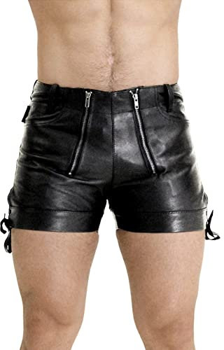 Bockle - Short - Pantalon Courts en Cuir, Size: W33/L30