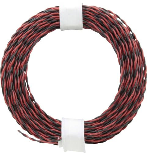 Donau Elektronik 210-10 Doppeldraht, 10 m, rot/schwarz, extra dünn, Mehrfarbig, m