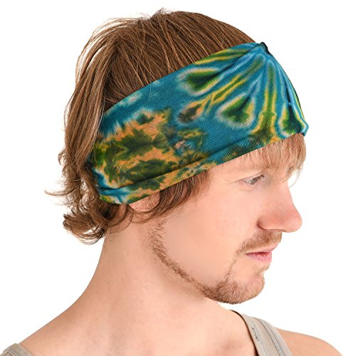 CHARM Herren Tie-Dye Stirnband - Damen Batik Dread Band Bandana Yoga Zubehör Type AA