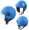 Motorradhelm Motorrad Roller Jet Demi Helm Scooter Homologiert Avio Visor blau S