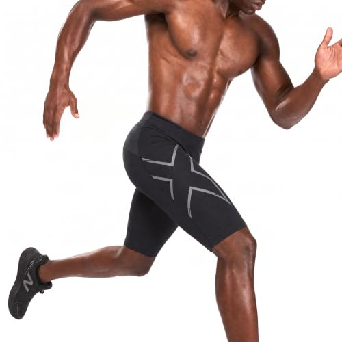 Light Speed Compression Shorts, Schwarz / Schwarz Reflektierend, S