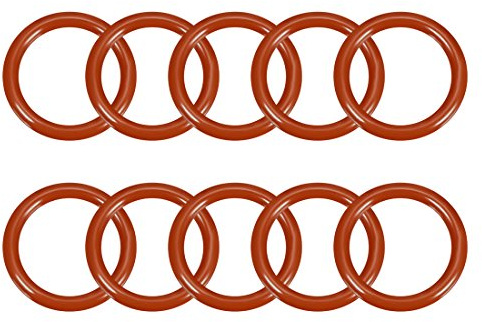 sourcingmap Silikon-O-Ring, 30 mm Außendurchmesser, 23 mm Innendurchmesser, 3,5 mm Breite, VMQ Dichtungsringe, rot, 10 Stück