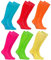 Rainbow Socks - Damen Herren Bunte Baumwolle Kniestrümpfe - 6 Paar - Türkis Grün Rot Gelb Orange Rosa - Größen 39-41