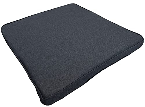 DILUMA | Stuhlkissen Verona 44 x 37-46 cm Anthrazit | Premium Sitzkissen für Ihre Rattan Stühle