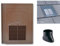 Brown Roof Tile Vent - Flat Tile Vents with Flexi Pipe Adaptor - Compatible with Sandtoft Calderdale, Russell Grampian, Redland Mini Stonewold & Marley Modern Tiles