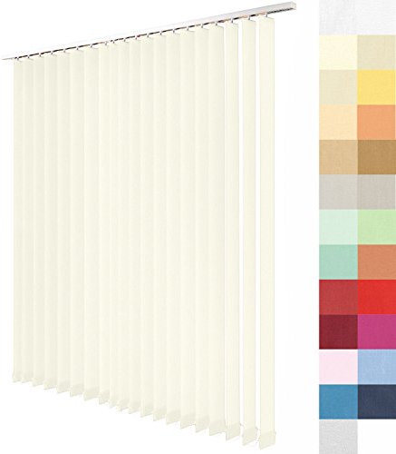 Sun World Lamellenvorhang nach Maß, Vertikal Lamellen Jalousien auf Maß vertikal Lamellen Maßanfertigung Vertikaljalousie Schiebevorhang ohne Deckenschiene (Hellgelb, Höhe: 210cm x Breite: 150cm)