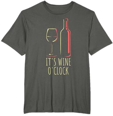 It's Wine O'Clock | Vino Rosso Bicchiere di Vino Divertente Maglietta