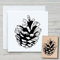 NEWSTAMPS Stempel Kiefernzapfen Motivstempel aus Holz & Gummi zum Karten und Geschenke basteln, Holzstempel für Weihnachten, Weihnachtskarte, Advent, Scrapbook, Textilstempel, Deko, Freunde