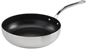 Samuel Groves 20cm Tri-Ply Stainless Steel Non-Stick Chef’s Frying Pan with Long Handle, Suitable for All Hobs Including Induction, Premium Quality Cookware, Made in England