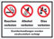 HB-Druck Schild Alkohol Rauchen Glas verboten A4 Rückseite selbstklebend