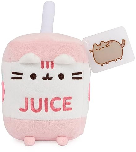 GUND Pusheen Juice Box Peluche chat à partir de 8 ans Rose/blanc 15,2 cm