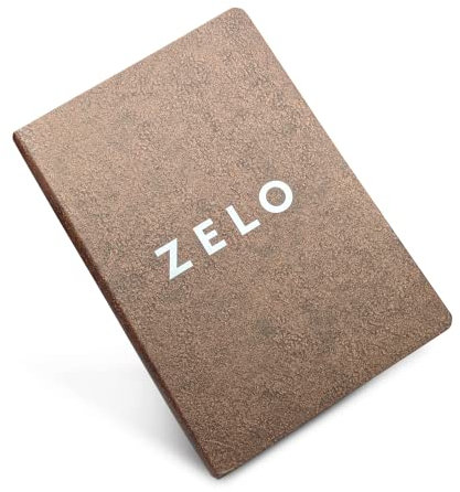 Zelo Fire & Earth A5 Lined Notebook | Unique Eco-Friendly Textured Cover | recycelbar & Made From Recycled Material | A5 Size 21,4 x 14,5 cm | Hardcover with Gift Box | Thick Paper ('Clay')