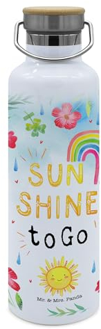 Mr. & Mrs. Panda Trinkflasche Sunshine to go - Geschenk, positive Botschaft, isoliert, Outdoor, Sportlerflasche, Frühlings Deko, Sportflasche,