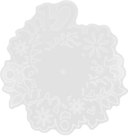 Uhren Form Silikon Epoxy Gießharz DIY Uhren Form Großer Blumen Spiegel Reißfest Silikonform für Handgefertigte DIY Bastelarbeiten