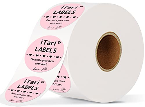 Itari 2×2 Thermo Etiketten - Etiketten selbstklebend (50mm x 50mm), Thermopapier mit Perforation für Etikettendrucker, Kompatibel mit eBay, FedEx, DHL, 750 Etiketten, Rosa