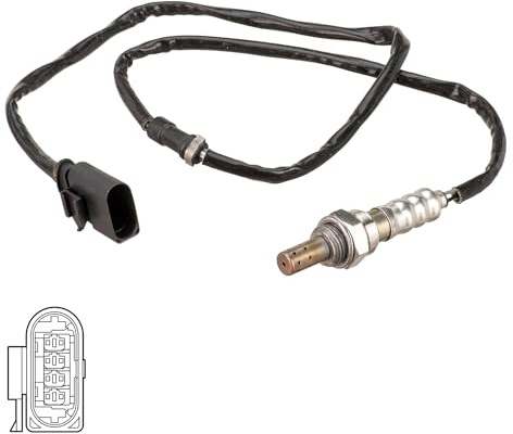 DELPHI ES21111-12B1 Lambdasonde Regelsonde vor Katalysator Oxygen O2 Sensor Beheizt Kompatibel mit VW Polo Schrägheck 6R1, 6C1 03E906262C