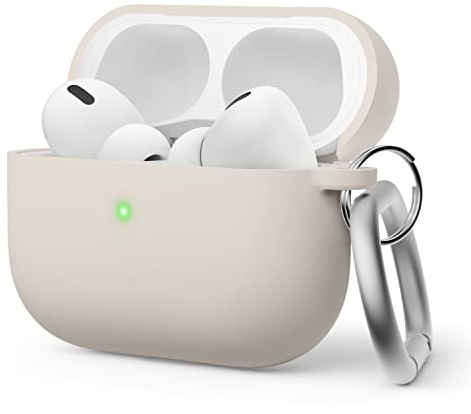elago Hybrid-Schutzhülle aus Silikon, kompatibel mit Apple AirPods Pro 2. Generation Case, Dreischichtige Struktur: Voller Schutz, sichtbar vor LED, unterstützt Kabelloses Aufladen