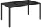 vidaXL Table de Jardin Dessus en Verre Noir 150x90x75cm Résine tressée, mobilier de Jardin, mobilier d'extérieur, Table, Table à Manger