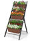 TANGZON 5-Tier Vertical Raised Garden Bed, Elevated Herb Growing Box with 5 Removable Trays & 4 Drainage Holes, Indoor Outdoor Flower Ladder Planter for Patio Balcony Yard, 57 x 68 x 113cm (Brown)