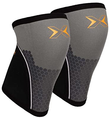 PICSIL Rodillera Neopreno Cross Training Hex Tech, 5/7mm, 2 Rodilleras Para Powerlifting y Halterofilia, Soporte Adicional en Áreas Afectadas por Peso Muerto, Sentadillas (L, Verde 7mm)