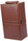 MagiDeal Boîte-Cadeau de vin Support de Stockage de Champagne en Cuir PU avec 4 Accessoires de vin Boîte de Rangement de Bouteille de vin pour Les Occasions, Double Fente