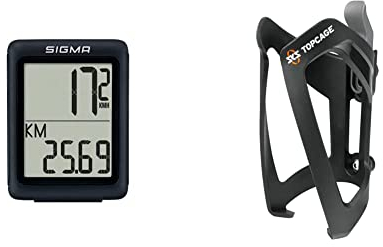 Sigma Bc 5.0 Wr Fahrradcomputer Schwarz Einheitsgröße & SKS Germany TOPCAGE Flaschenhalter für Fahrräder, 18 x 10 x 10 cm
