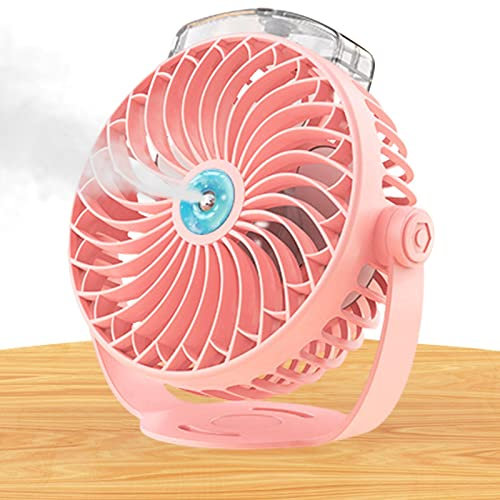 Rianpesn Ventilateur brumisateur - Petit Bureau à Piles avec brumisateur | Pulvérisateur Ventilateur Petit Ventilateur Rotation à 180° pour Bébé Poussette Chambre Bureaux à Domicile