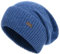 jaxmonoy Kaschmir Slouchy Beanies für Frauen Winter Leichte Mädchen Wolle Strickmütze Bündchen Weiche Warme Slouch Beanie Cap, Denim Blau, Medium