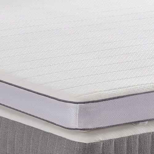 SHINERA Gelschaum Matratzen Topper 200x200cm - 10cm Höhe Matratzentopper Härtegrad 2/3 - Mattress Topper aus Gedächtnisschaum mit Matratzenauflage Waschbar, 3D-Netz Bezug Atmungsaktive