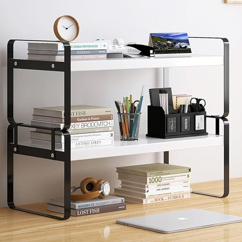 Schreibtischregal aus Holz – Schreibtischzubehör, niedliche Kommode, Organisation, Aufbewahrungsregal und Kabinendekoration, ästhetisches Bücherregal für Damen, Herren und Kinder