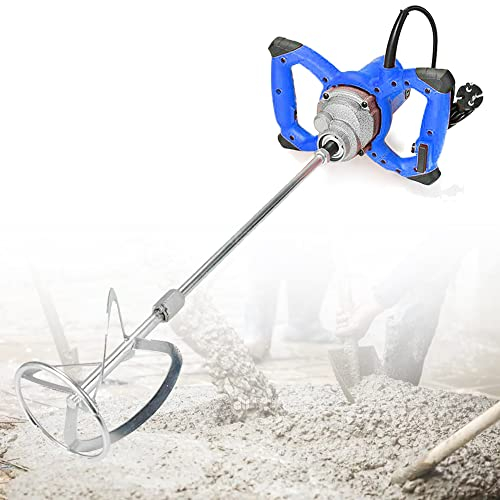 2600W Rührgerät, 6-Gang Getriebe Rührwerk Mischer, M14 Rühreraufnahme, Rührer für Mischen von Beton, Mehl, Futtermitteln, Lack, Klebstoff und Zementmisch