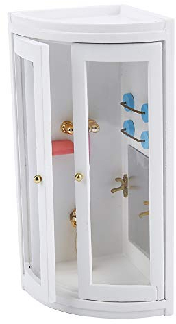 Bagima Dolls House Shower 1 12 Scale Doll House Furniture Handcraft 1:12 Miniature Wooden Shower Room Bathroom for Dollhouse Furniture Landscape, BAGIMAS4XWO5PCN6