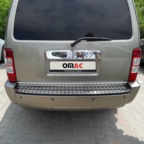 OMAC Ladekantenschutz Stoßstangenschutz kompatibel mit Dodge Nitro 2007-2012 Edelstahl Silber