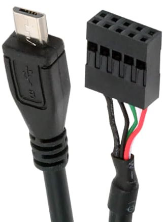 NFHK USB 2.0 Motherboard 9pin 10pin Header to Micro USB 5Pin Cable 50cm for Mini Monitor Sensor Panel Camera