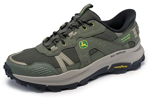 Skechers Men's John Deere Equalizer 5.0 Trail Harvester Lace Up Hiking Shoe, Green, 8.5