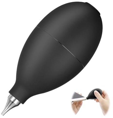 Hearing Aid Cleaning Kits, Silicone Squeeze Ball Pump, Duster for Hearing Aid Cleaning Kit Air Blower Dust Cleaner Mini Squeeze Ball Pump for Watch Lens Camera Cleaning Tool (Black)