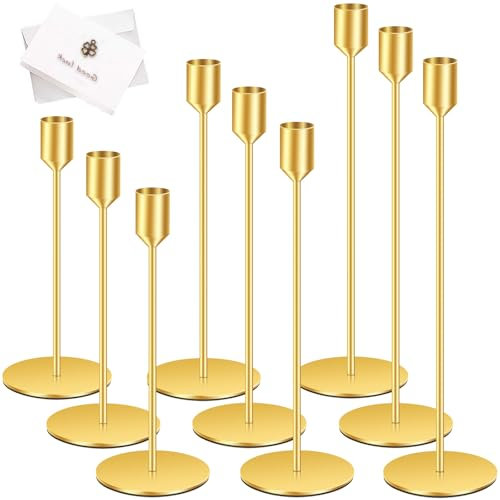 TOSUTO Kerzenständer Gold,Hochzeit Kerze Stand,Dekorativer Vintage Kerzenhalter,Elegant Luxuriös Vintage Deko Kerzen Ständer eignen Sich für Party,Hochzeits,Tischdekorationen,Heimdekorationen