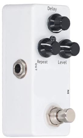 Gitarren-Delay-Pedal, analoges Delay-Gitarrenpedal, Aluminiumlegierung, LED-Anzeige, 3 Knöpfe, Steuerung, E-Gitarren-Effektpedal, DC 9 V, True Bypass für E-Gitarre